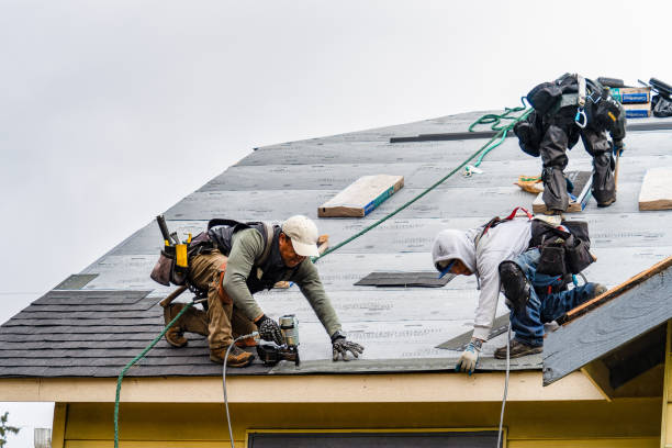 Professional Gutter Installation technician working in Goldsboro, MD